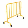 Vestil YELLOW BARRIER 48" W/WHEELED FEET PRAIL-48-Y-WW